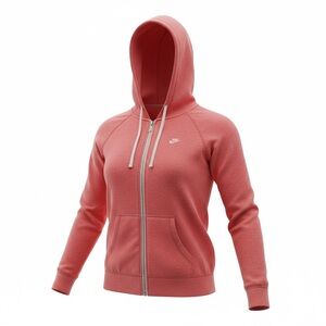 Nike Gym Vintage Full-Zip Heathered Red Hoodie
